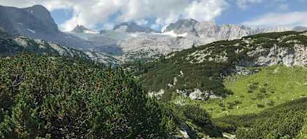 Blick auf das Dachsteinmassiv