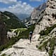 Zum Lagazuoi See von der Capanna Alpina