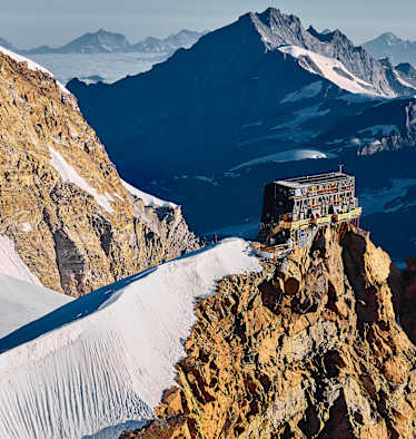 Luftbild der Capanna Regina Margherita