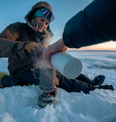 Der Primus Lite Ultra Stove im Einsatz.