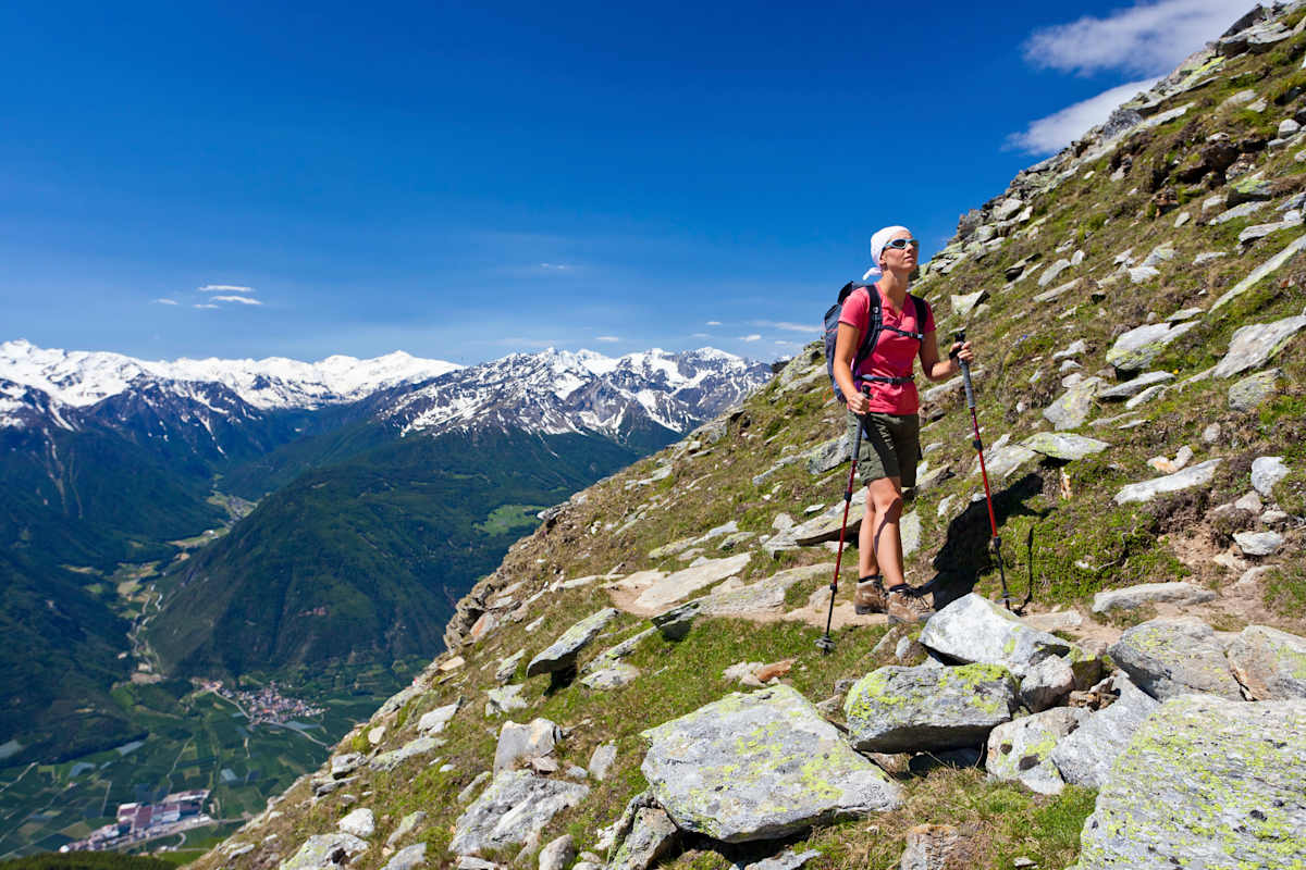 Aufstieg zur Vermoispitze in Südtirol.