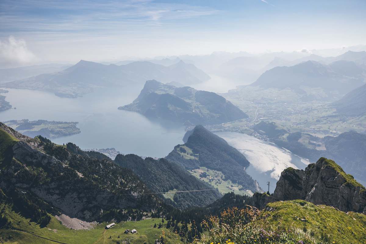 Blick vom Pilatus zum Vierwaldstättersee, Schweiz