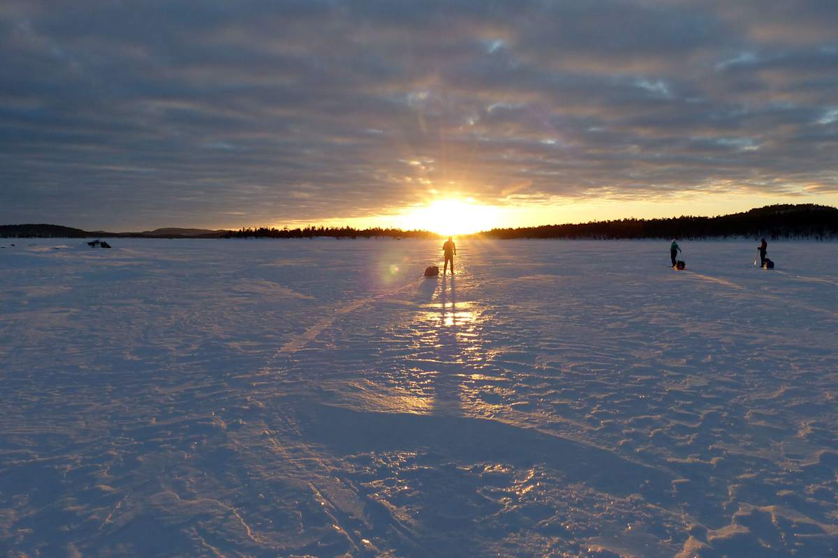 Skiwandern Inarisee Lappland