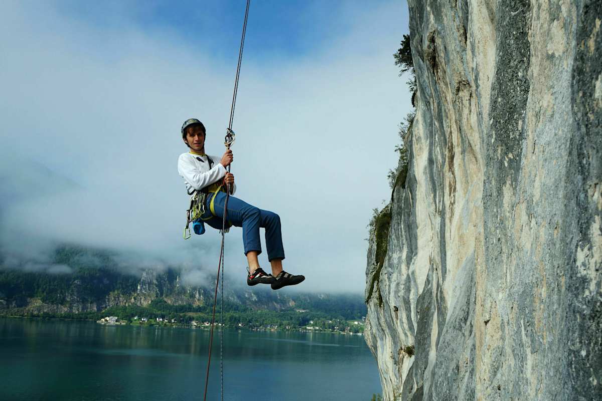 Alpines Sportklettern – Halbseil: Abseilen