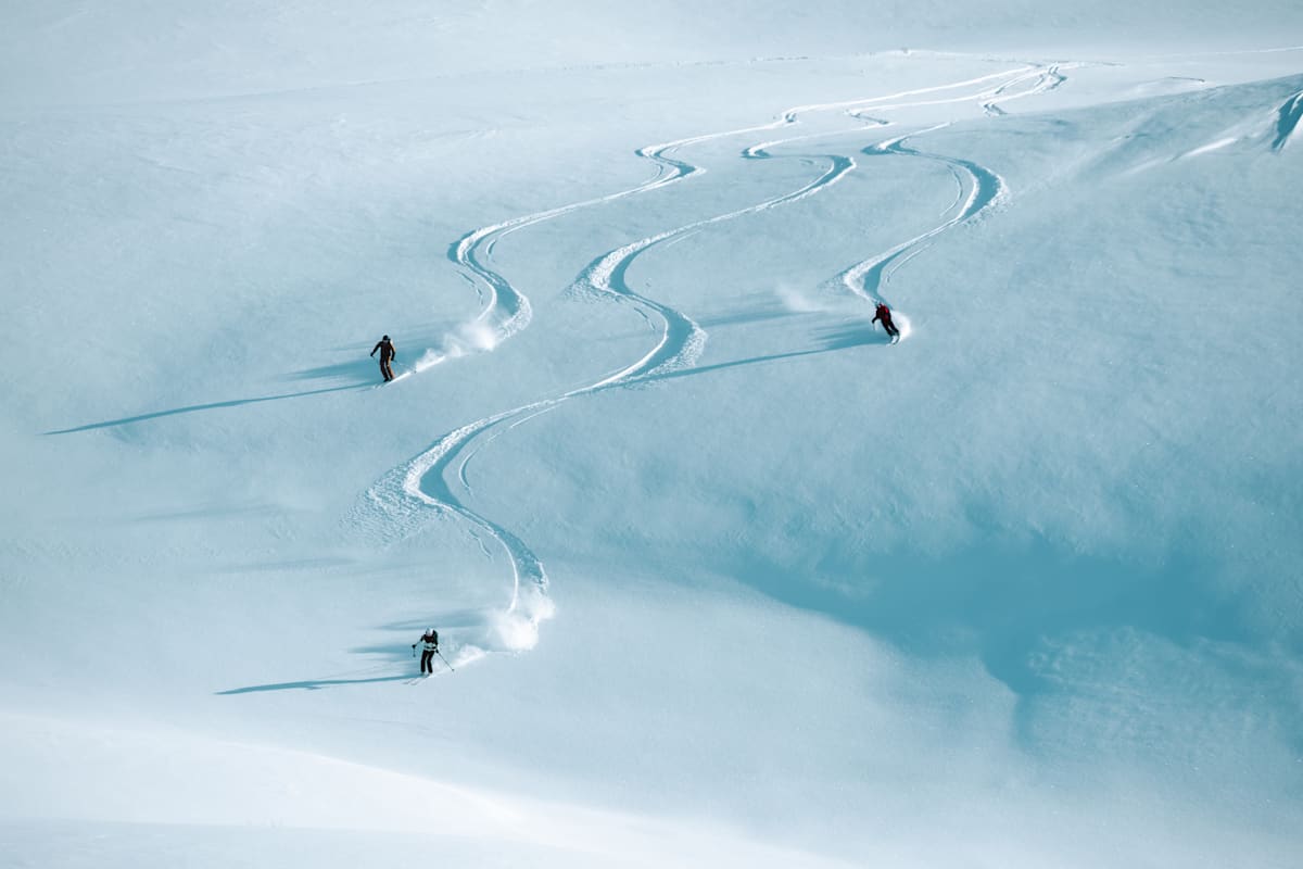 Tiefschneeabfahrt Skitouren