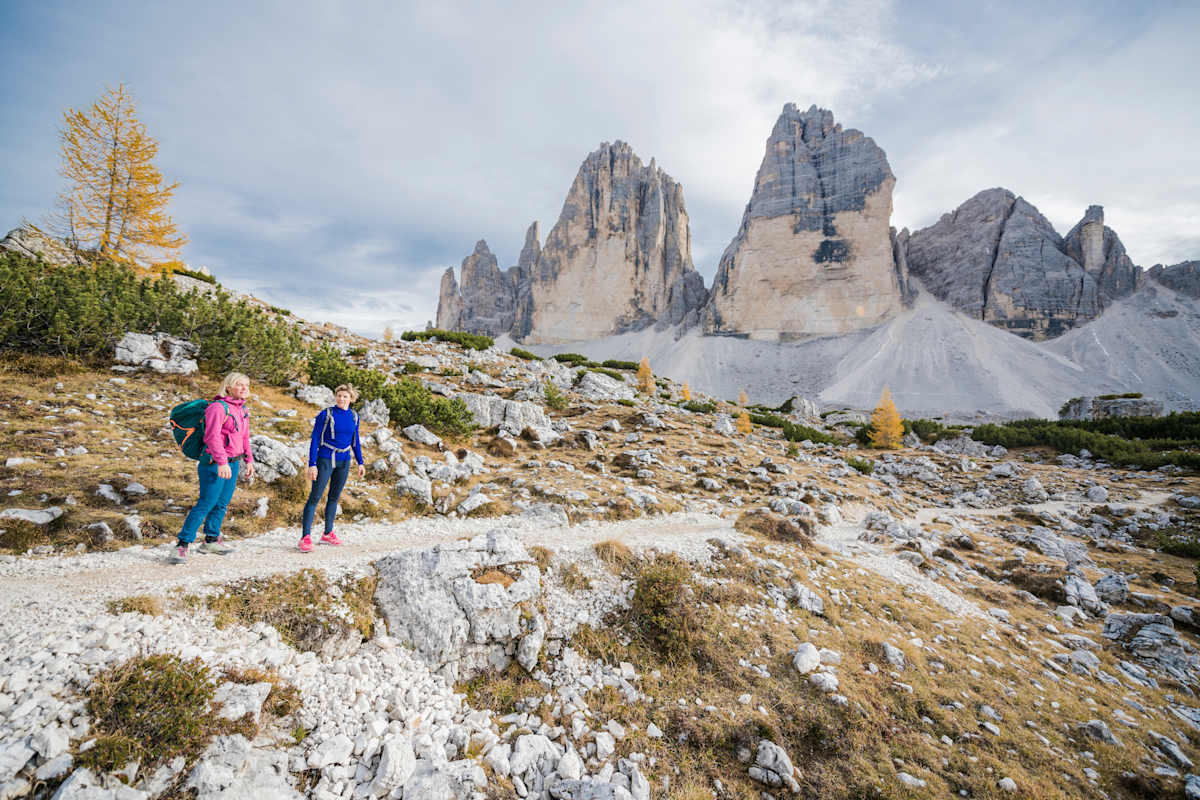 Die Wanderung von der Auronzohütte vorbei an den Drei Zinnen