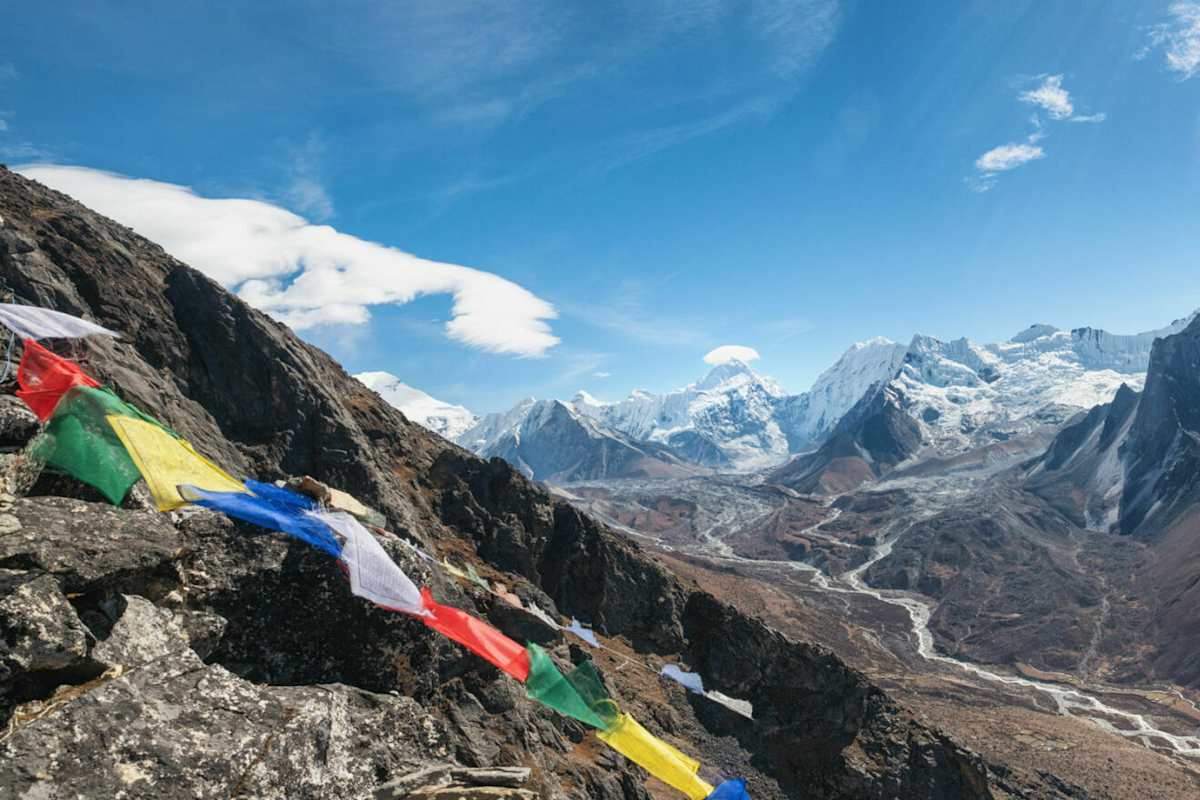 Die Ama Dablam (6.841 m) in der Khumbu-Region des Himalaya