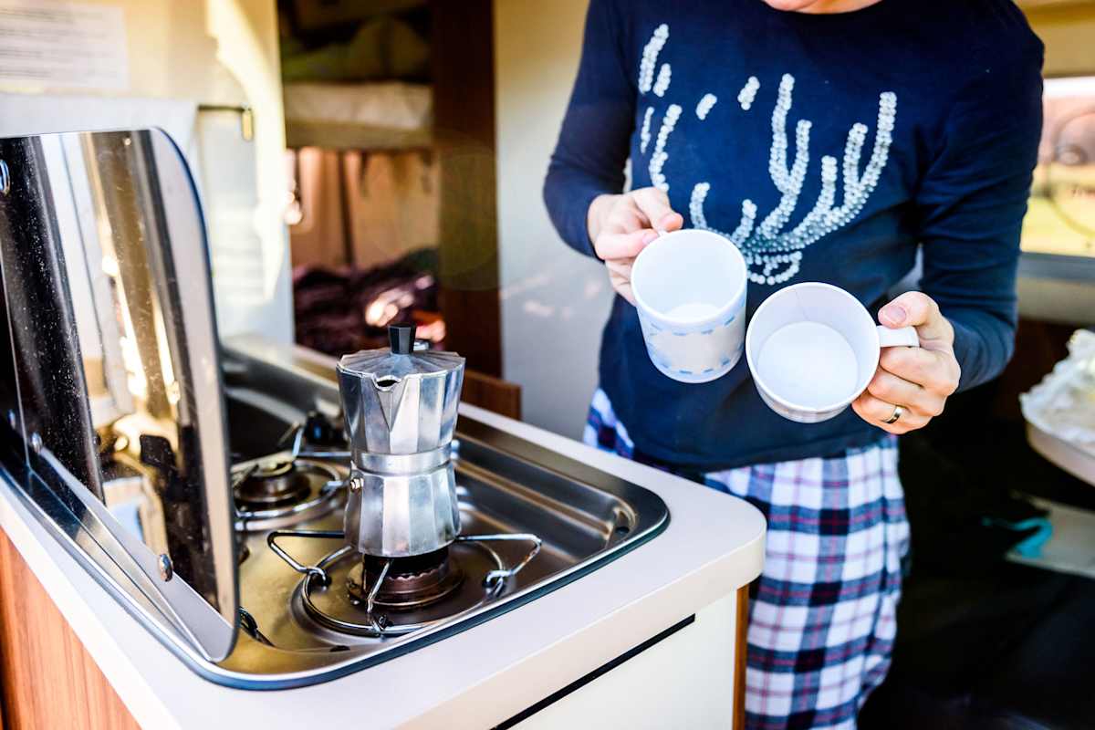 Kaffe im Campervan