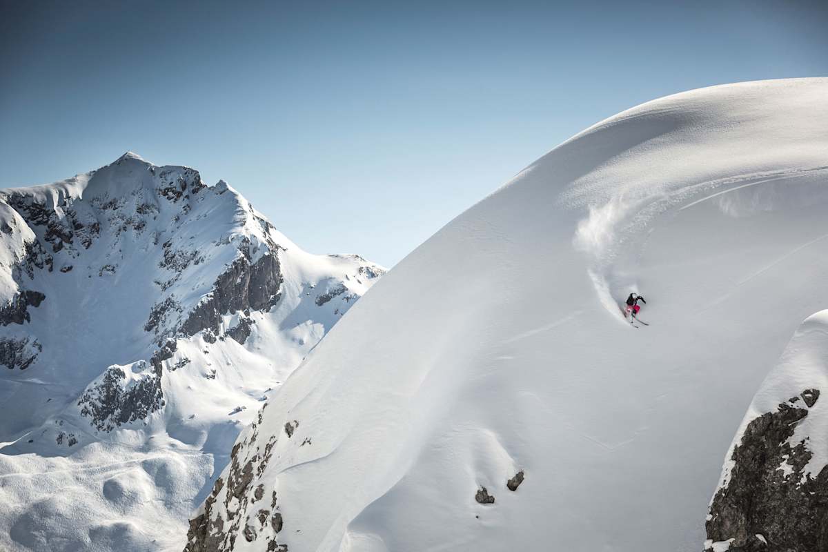 Tiefschneefahren am Arlberg