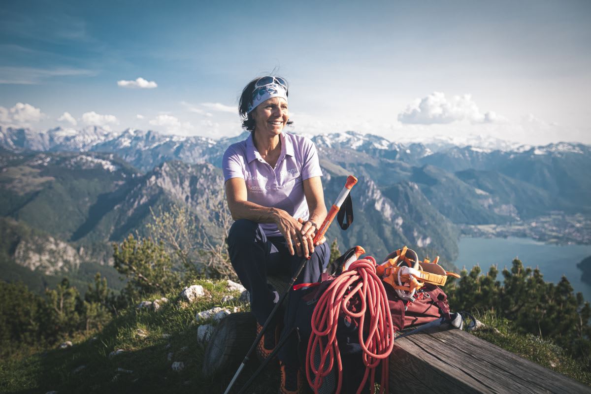 Gerlinde Kaltenbrunner am Traunstein