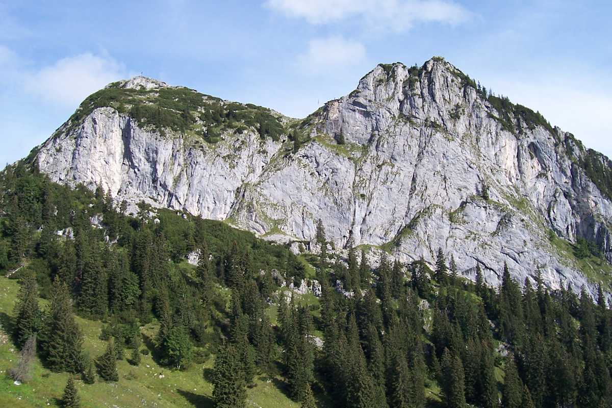 Roßstein (links, 1.701 m) und Buchstein (rechts)