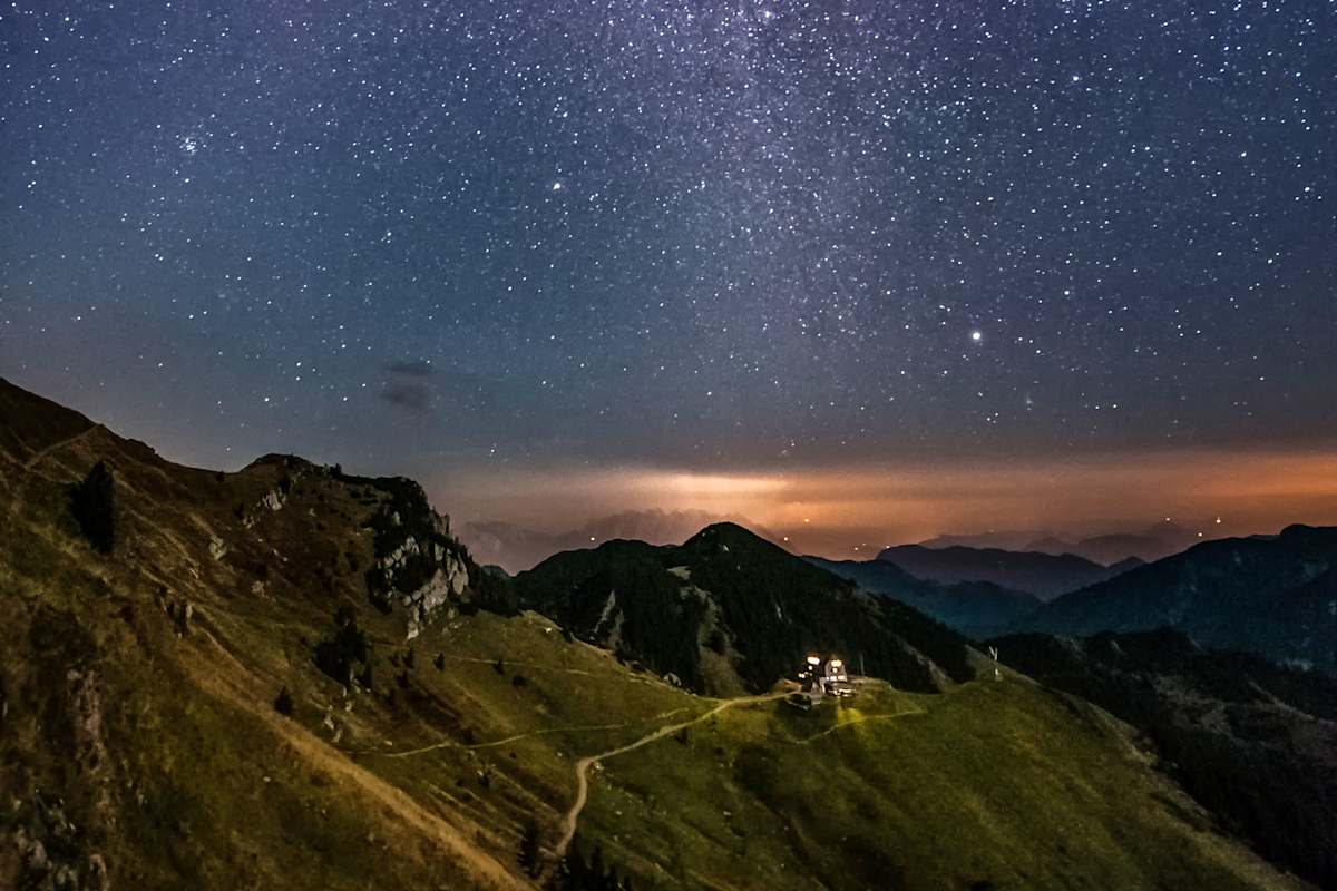 Sterne Berge Zelten
