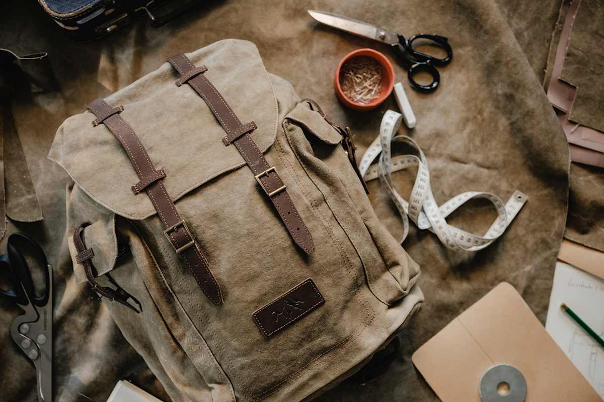 Wanderrucksack aus Segeltüchern