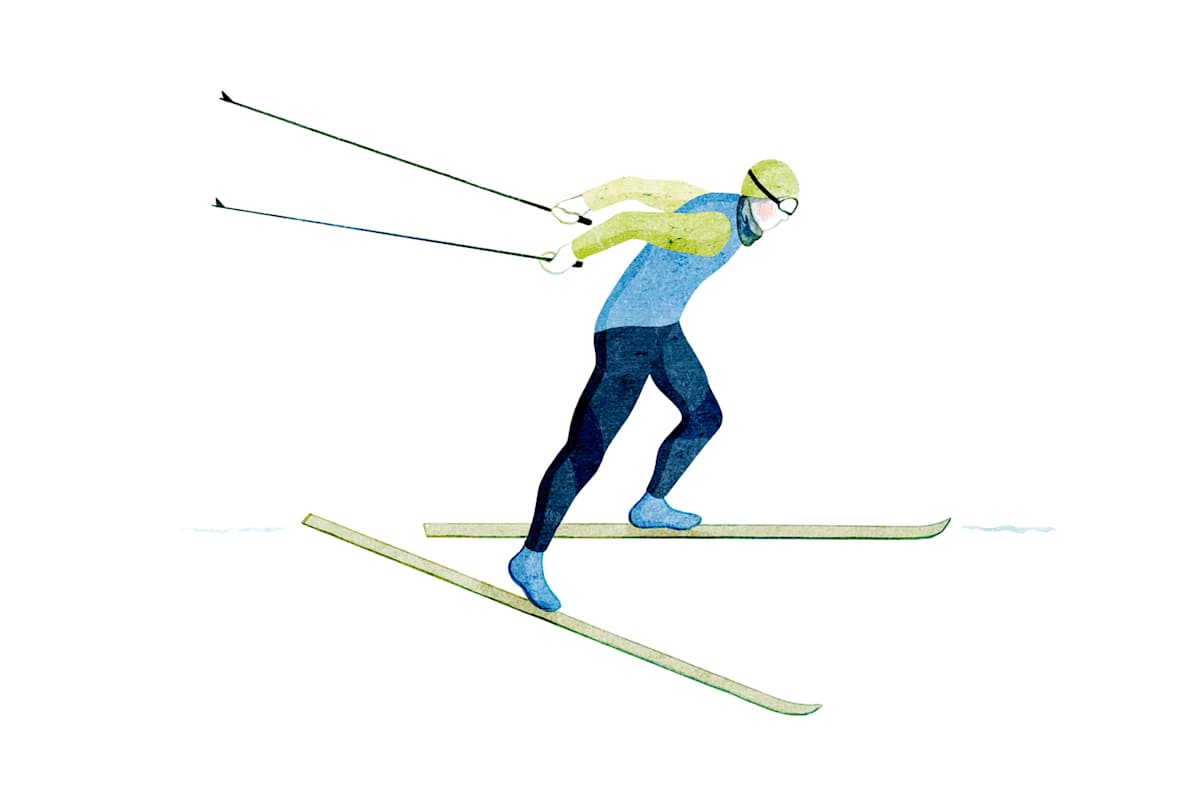 Langlauf Skating Technik