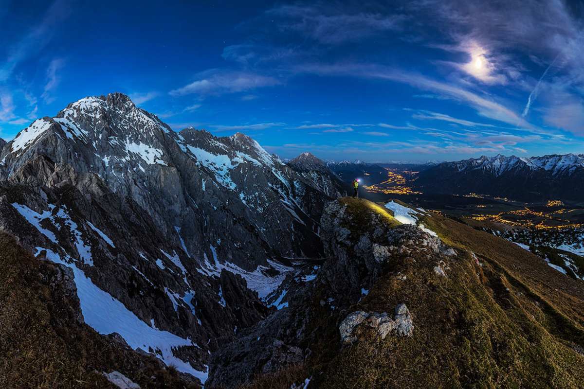 Mond-Aufnahme von der Wankspitze in Tirol