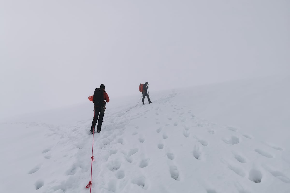 Whiteout am Berg