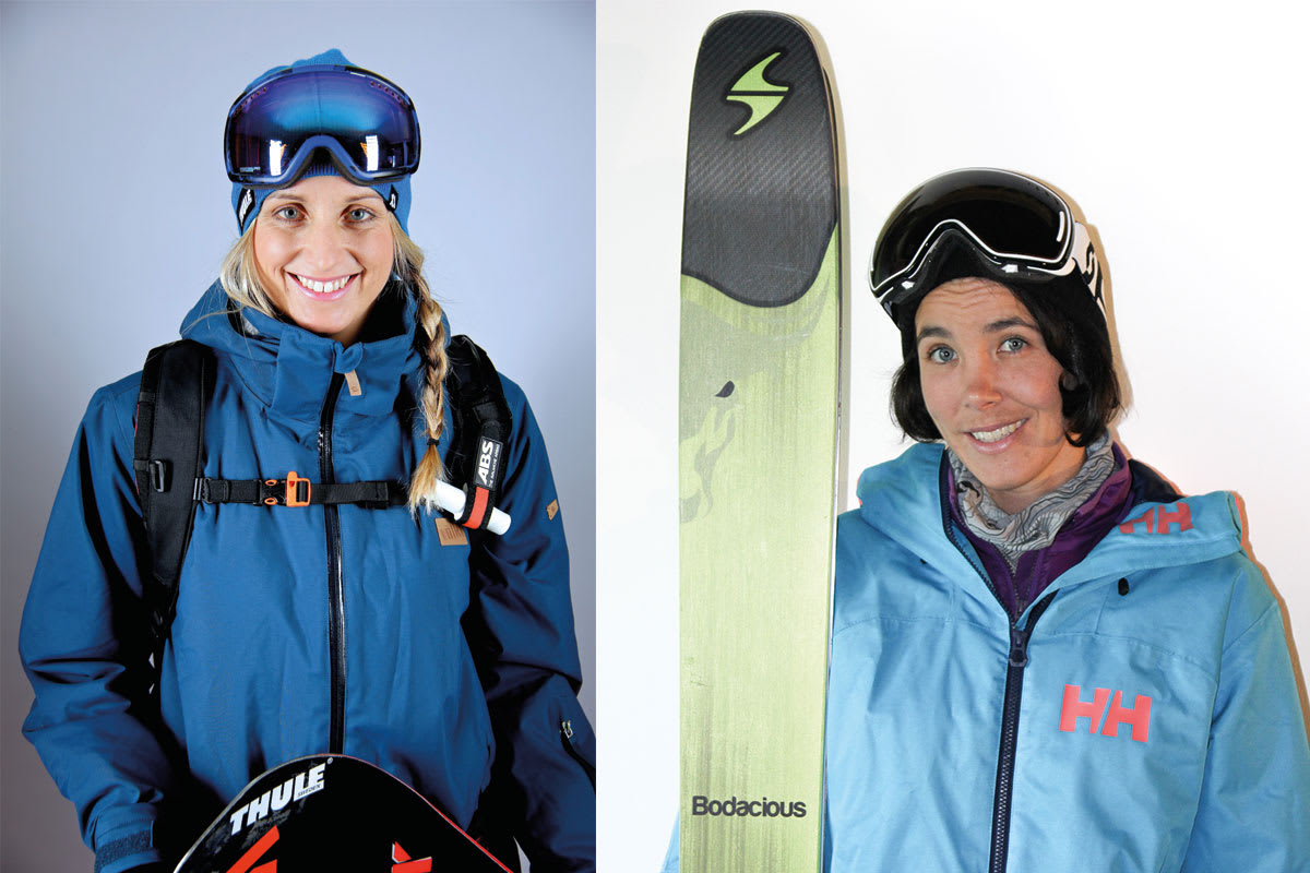 Freeride-Profis: Aline Bock und Jackie Paaso