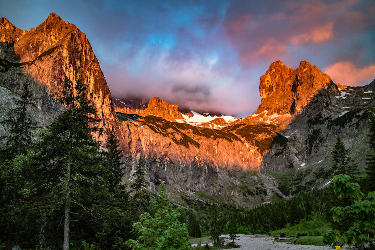 Wetterregel Alpenglühen