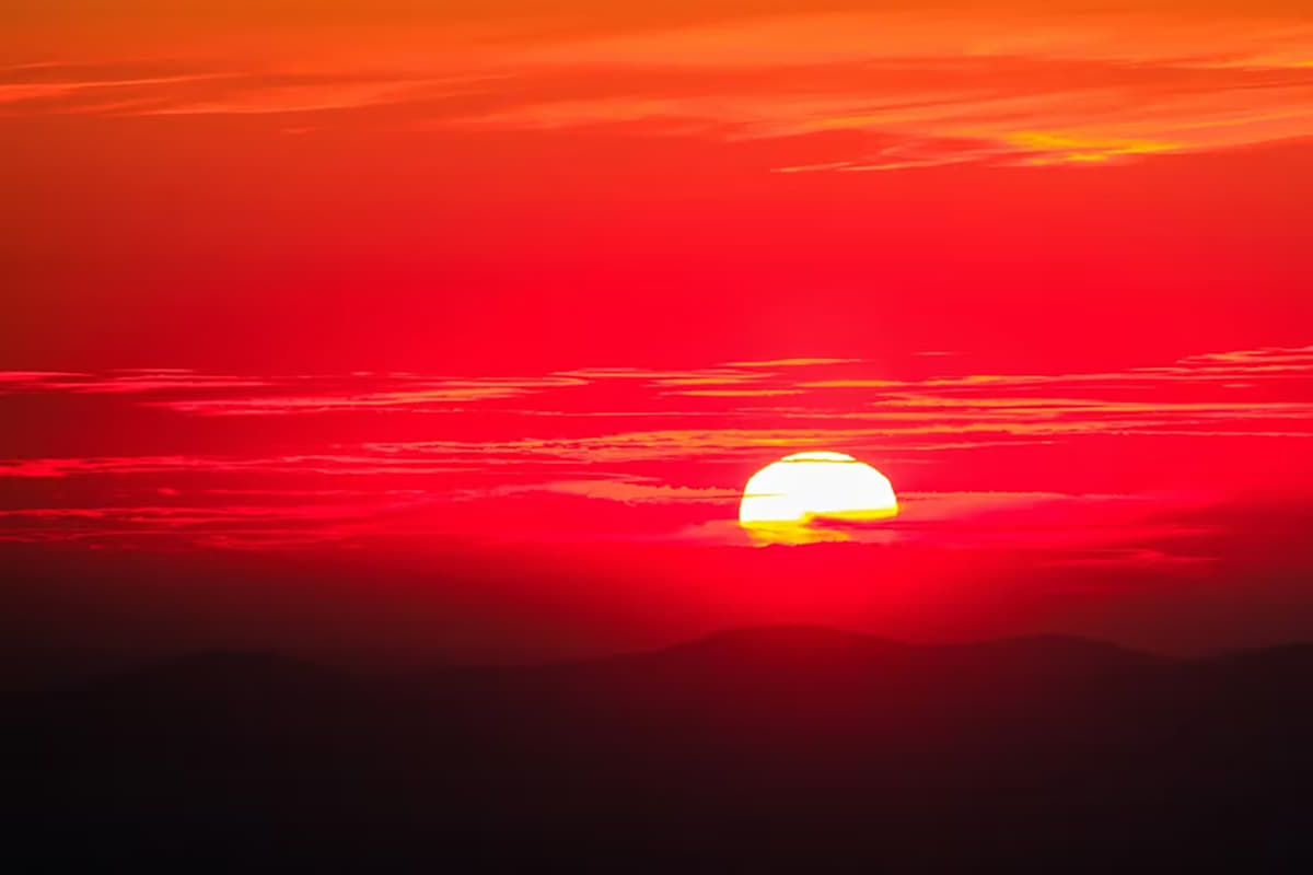 Brennender Sonnenaufgang