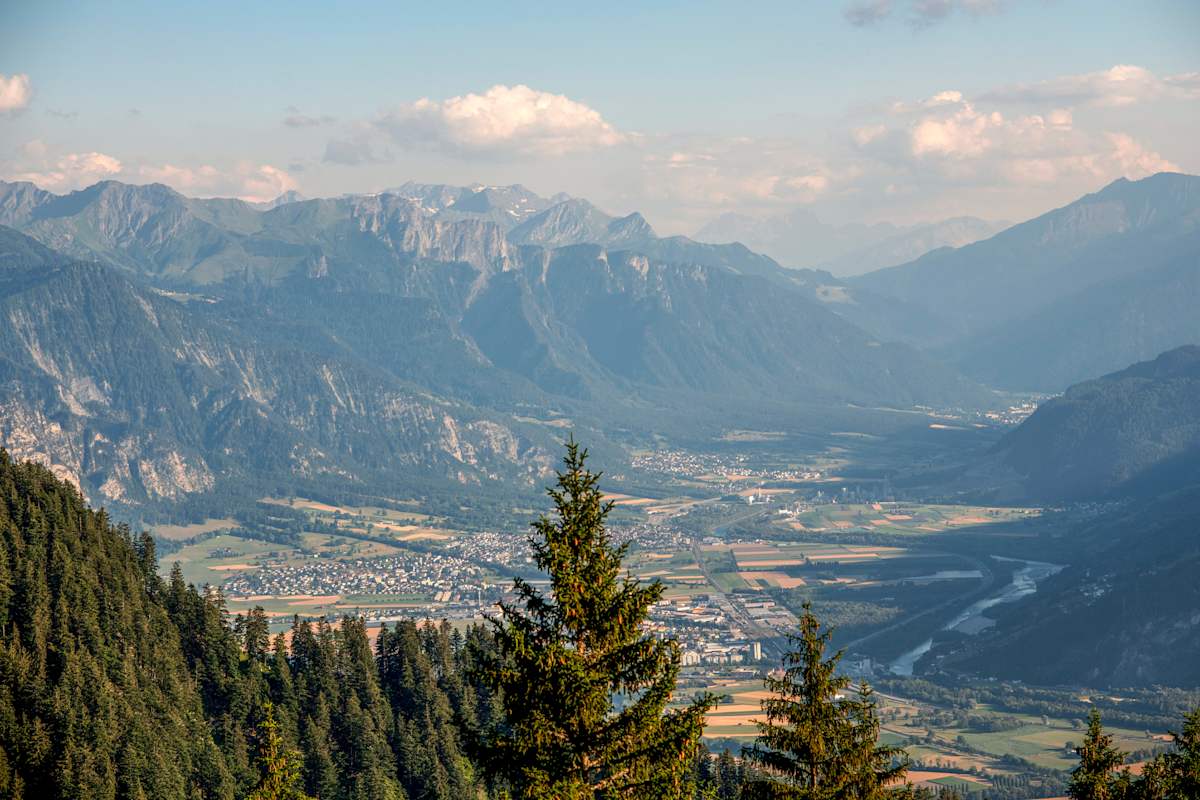 Die atemberaubende Aussicht von der Hütte.