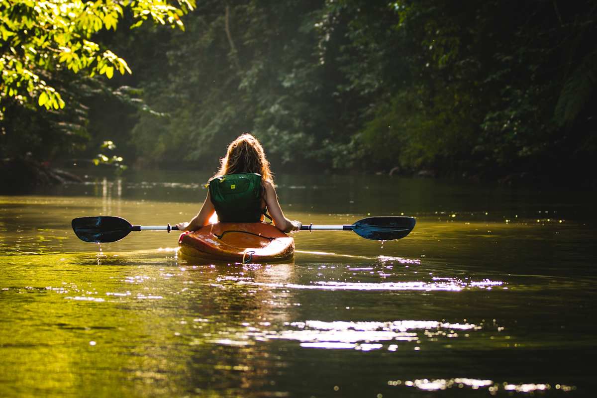 Die Salza ist ein Paradies für Wassersportler.