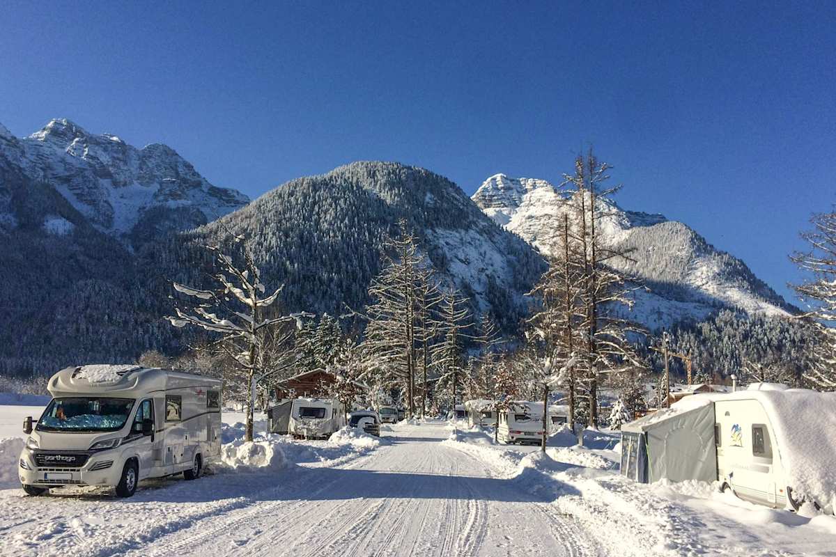 Der Campingplatz Grubhof in den Loferer Steinbergen