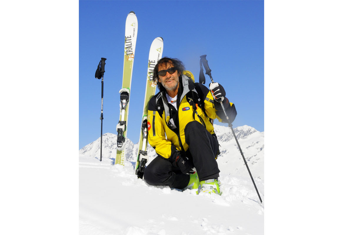 Hans Kammerlander im Schnee