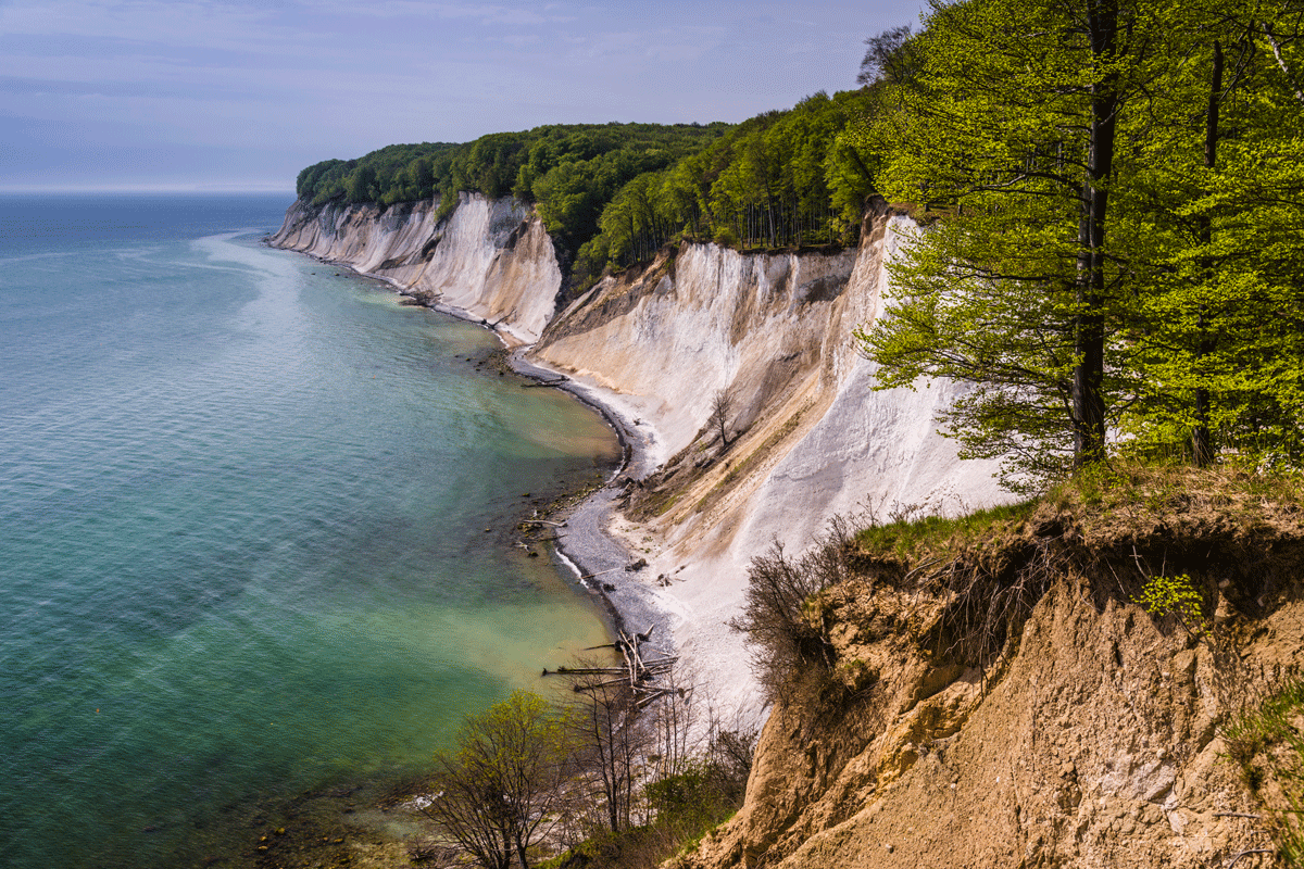 3D-Kartenausschnitt der Küstenwanderung durch den Nationalpark Jasmund
