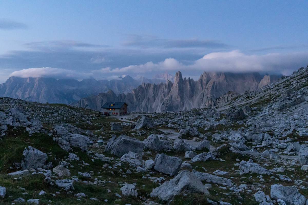 Morgenstimmung bei der Lavaredo Hütte