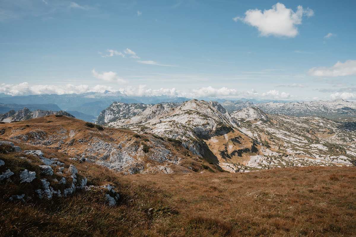 Panoramablick vom Gipfel des Wildgössls.