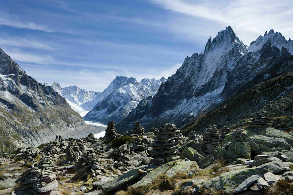Der Gletscher Mer de Glace/ Mont-Blanc-Gruppe
