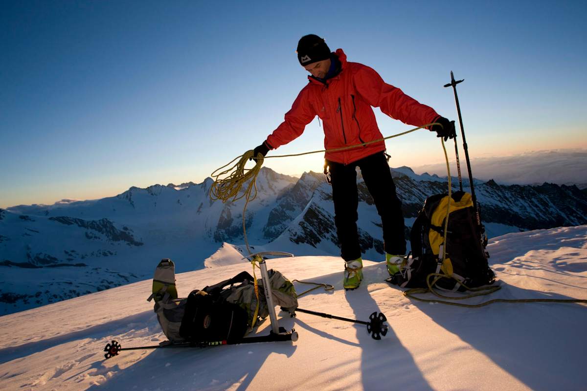 Bergsteiger auf Skihochtour