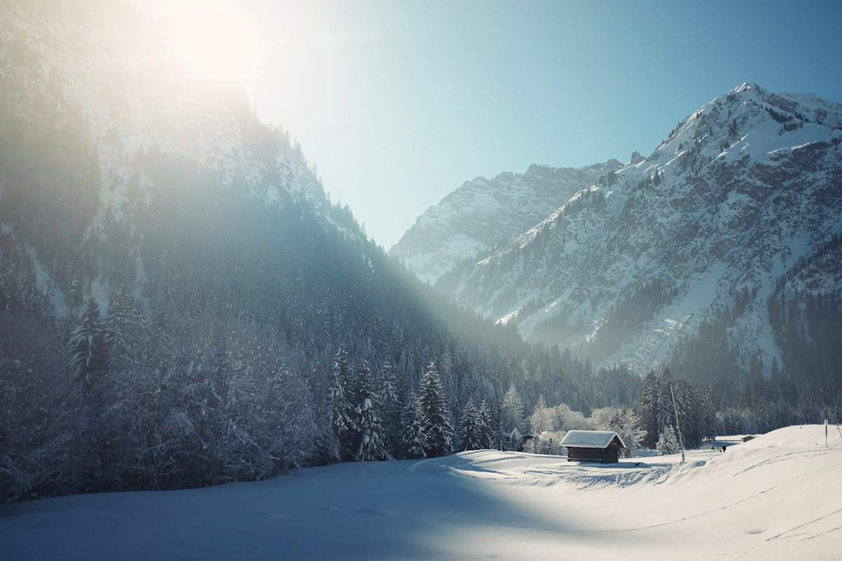 Wundervolle Stimmung in Mittelberg, Vorarlberg