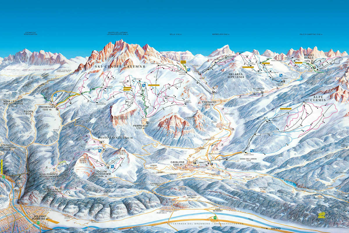 Dolomiten: Ski Center Latemar