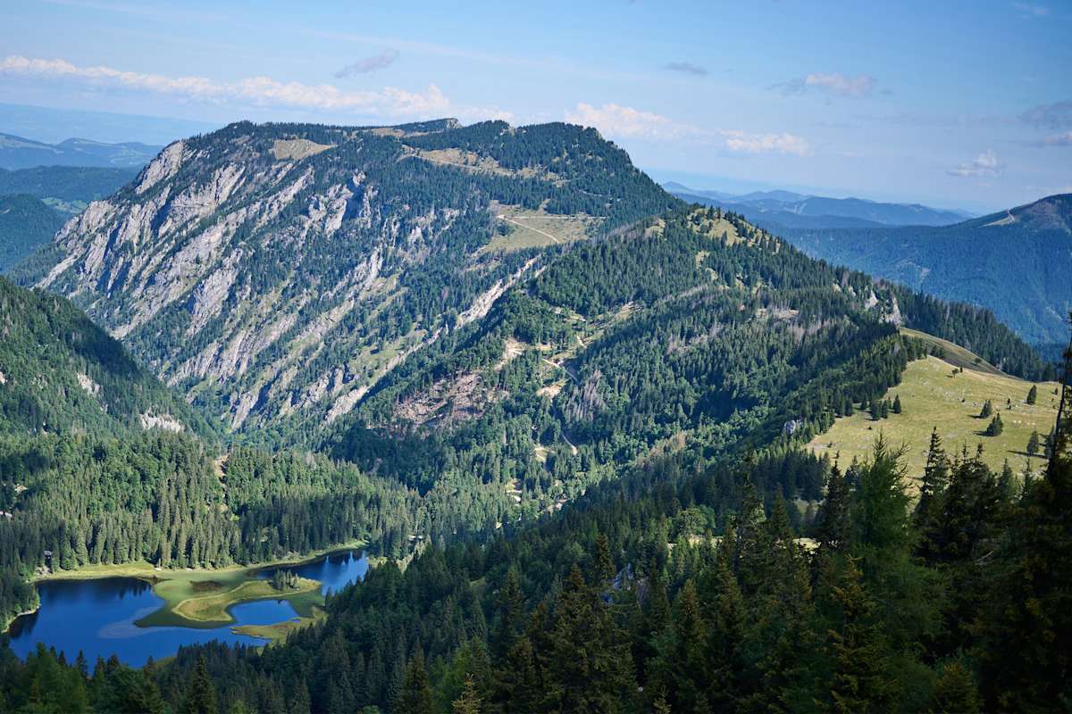 Blick auf Obersee und Scheiblingstein