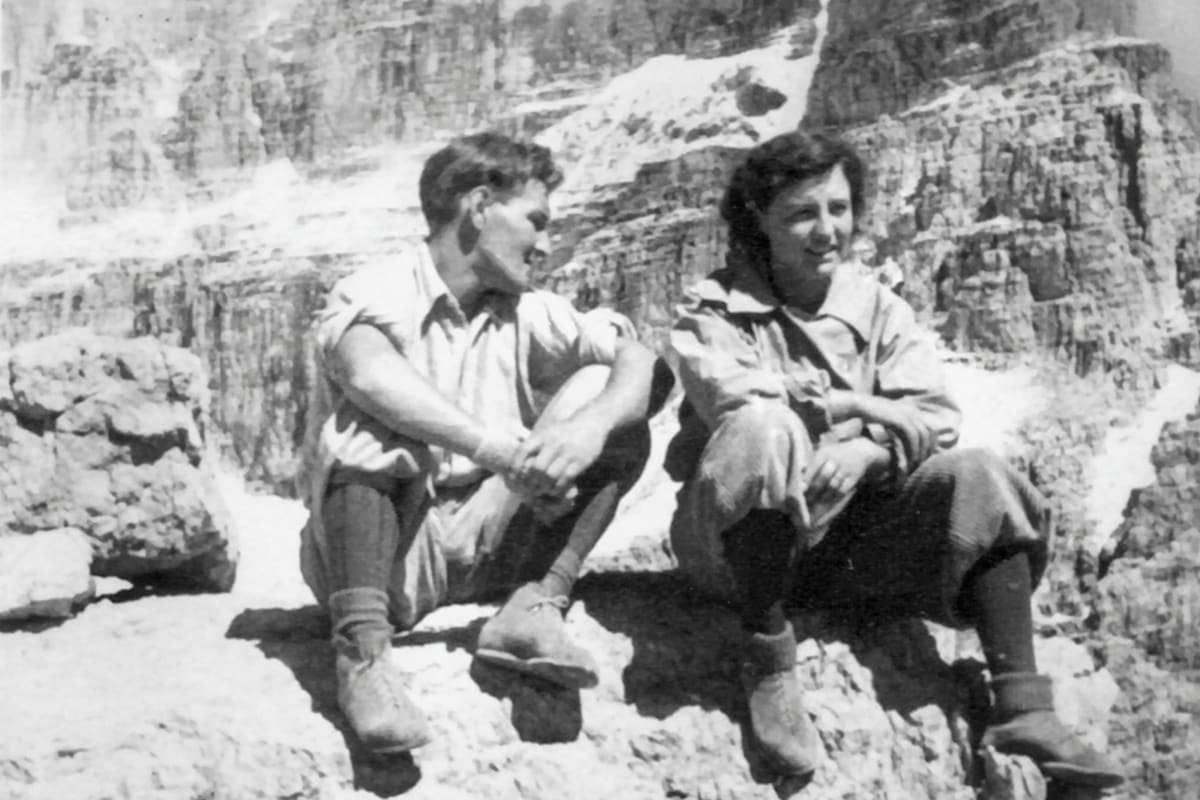 Paula Wiesinger und Hans Steger in den Bergen