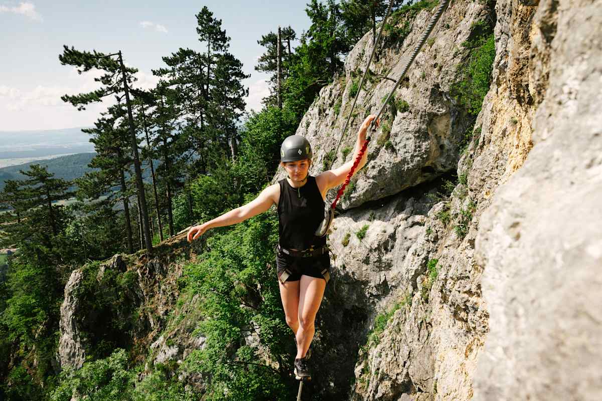 Matthias Prinner Klettersteig Hohe Wand Seilbrücke