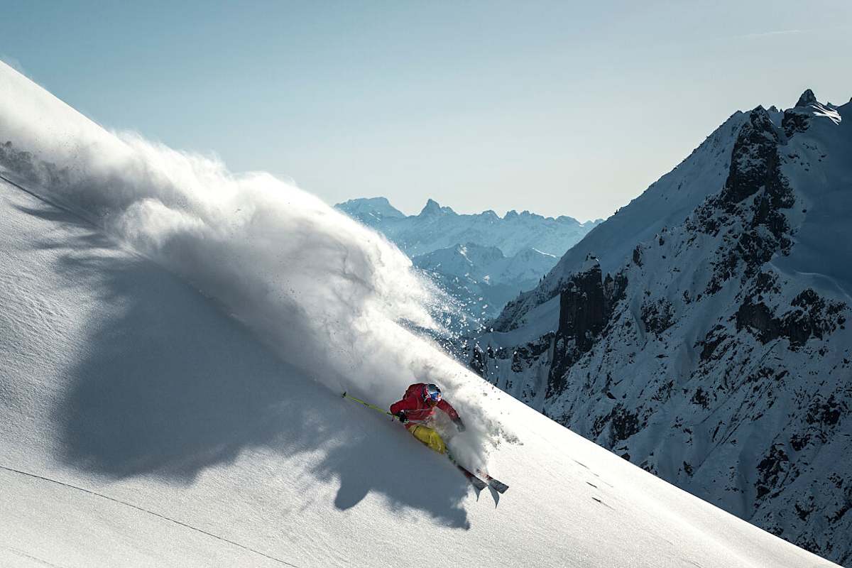 Nadine Wallner in Aktion am Arlberg