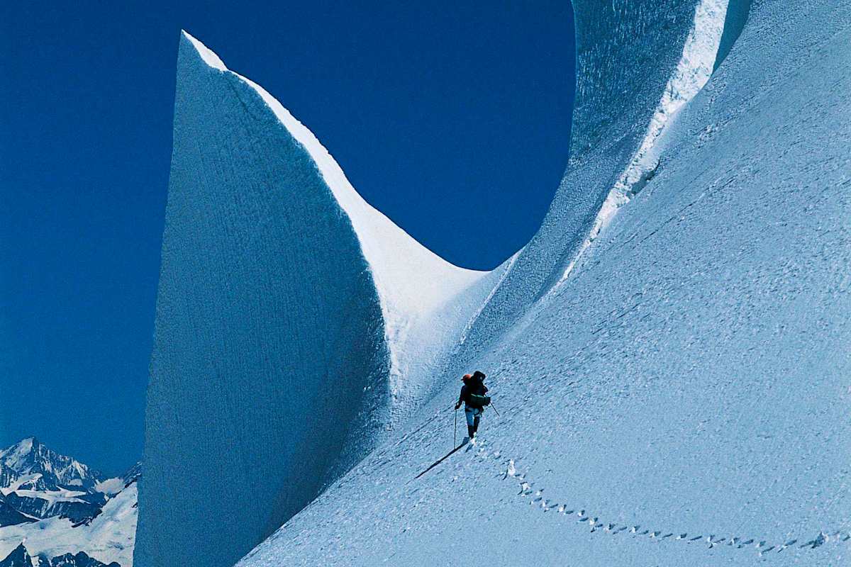 Unterhalb des Mont Maudit am Mont Blanc