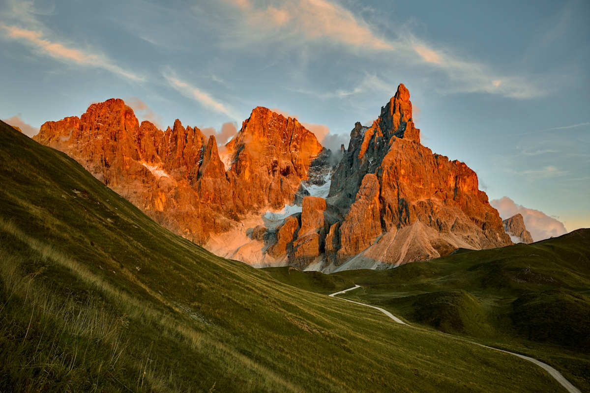 Die Palagruppe oberhalb von San Martino di Castrozza