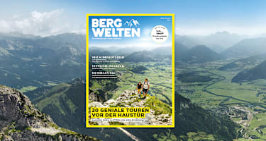 Jetzt überall im Zeitschriftenhandel – das Bergwelten Magazin (April/Mai 2019)