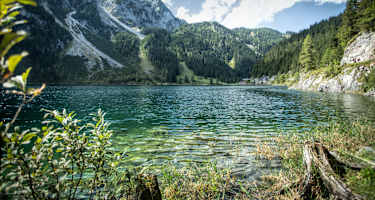 Los geht's am Vorderen Gosausee