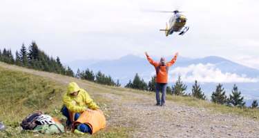 Notfall Mountainbike-Unfall am Berg