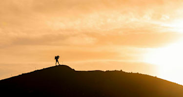 Wanderer am Berg
