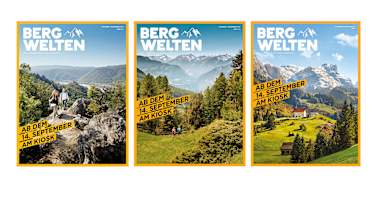 Cover: Bergwelten Magazin (Herbst) – Österreich, Deutschland, Schweiz