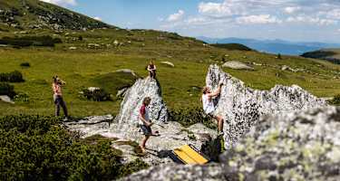 Vier Freunde auf der Koralpe