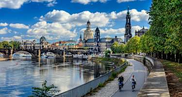 Dresden: Radfahren entlang der Elbe