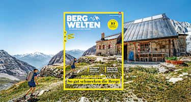 Jetzt überall im Zeitschriftenhandel – das aktuelle Bergwelten Magazin (August/September 2020)