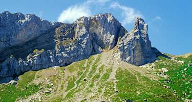 Blick vom Matthorn zum Pilatus in der Schweiz