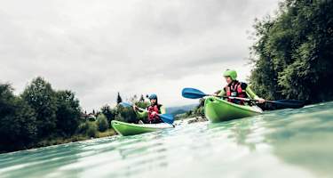 Paddeln auf der Iller in Bayern